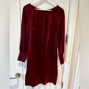Banana Republic Elegant Red Silk Dress